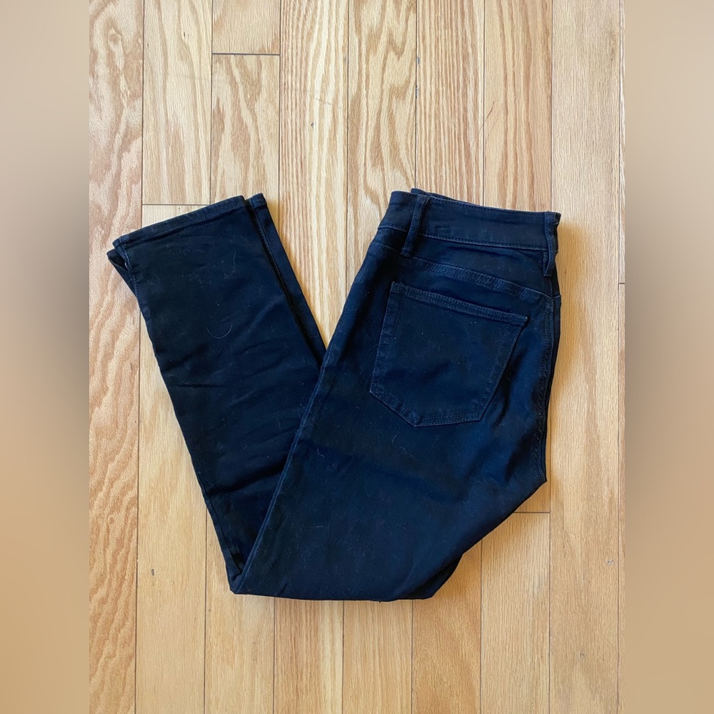 Ann Taylor LOFT Curvy Skinny Rose Gold Ankle Snap Capris Jeans Size 4